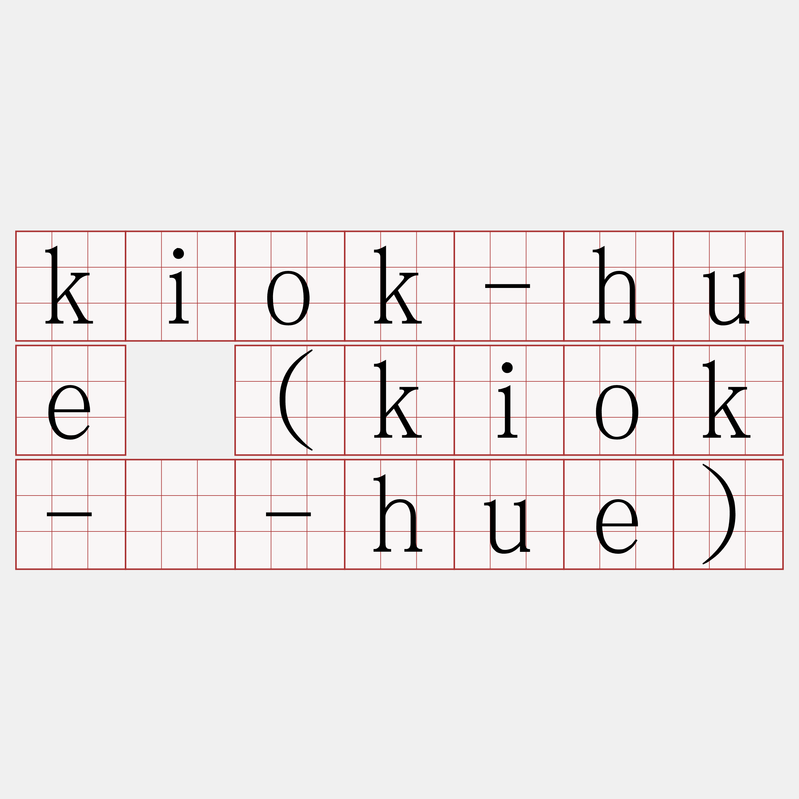 kiok-hue (kiok-á-hue)